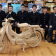 Illustration for article titled Japanese Engineering Students Built A Perfectly Faithful Honda C100 Super Cub Replica Out Of Cardboard
